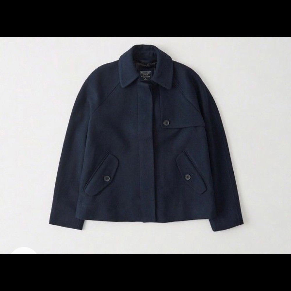 NWT ABERCROMBIE & FITCH WOOL BLEND SWING COAT
